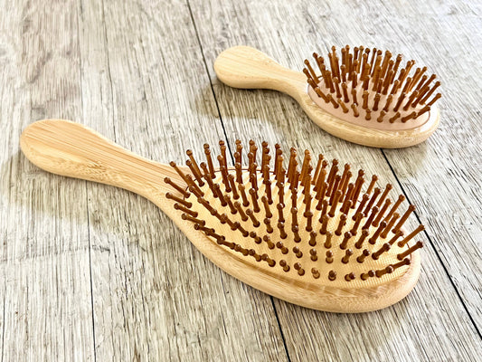 Ready to Customize Natural Bamboo Hair Brush: 5.5”