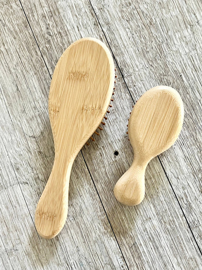 Ready to Customize Natural Bamboo Hair Brush: 5.5”